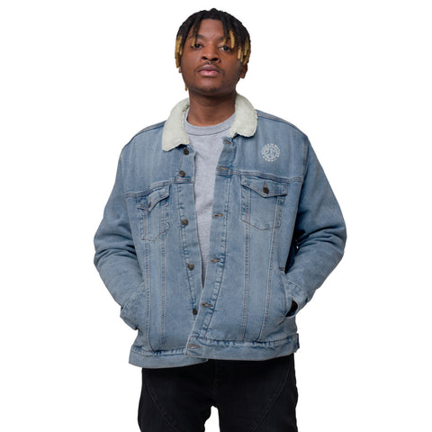 Image of Bodies in Motion Unisex Denim Sherpa Jacket